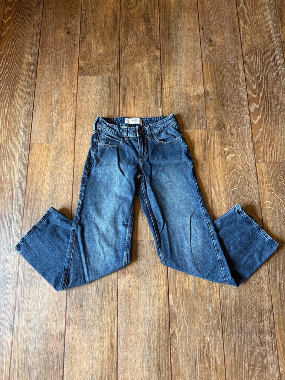Low-Rise Dark Blue Denim Jeans